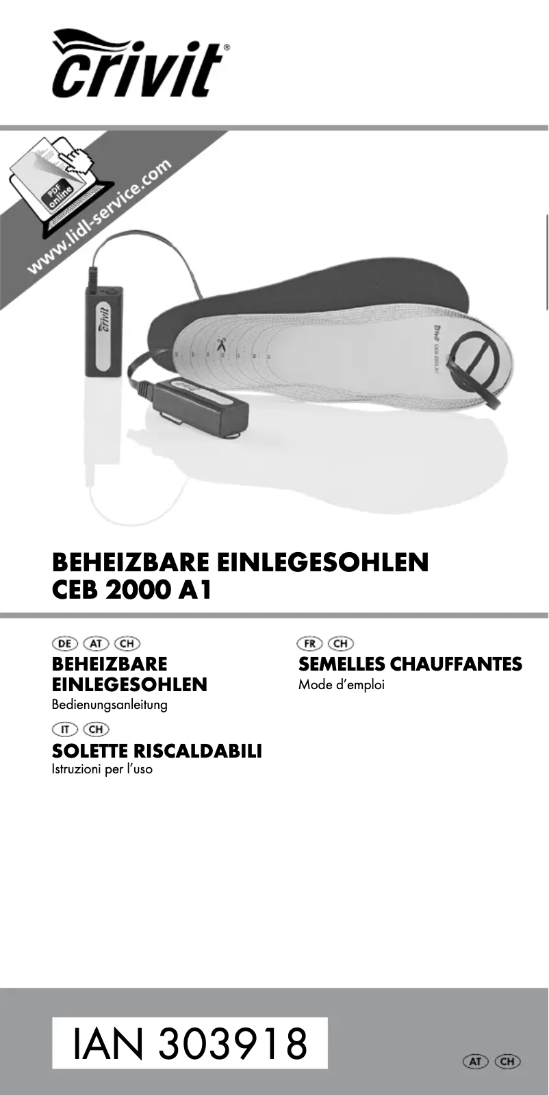 Page n°1 - Manuel utilisateur Crivit CEB 2000 A1