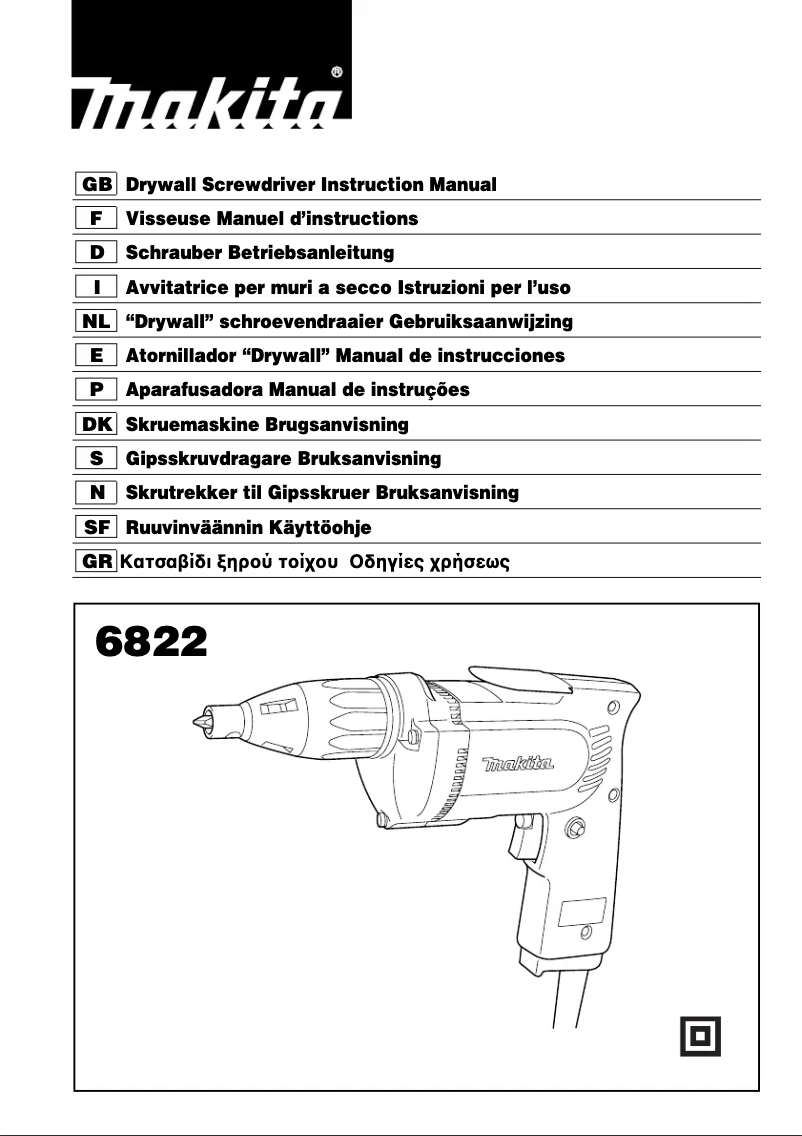 Page 1 de la notice Manuel utilisateur Makita 6822