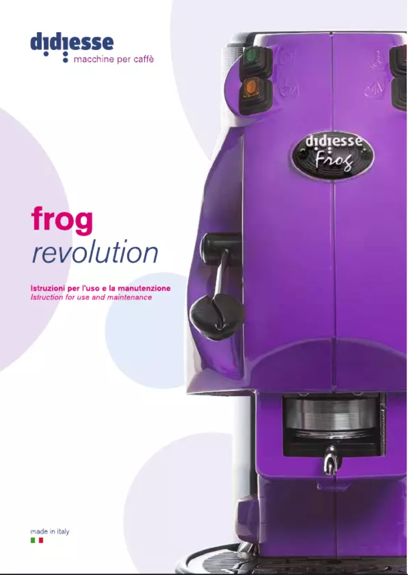 Page n°1 - Manuel utilisateur Didiesse Frog Magica Emozione