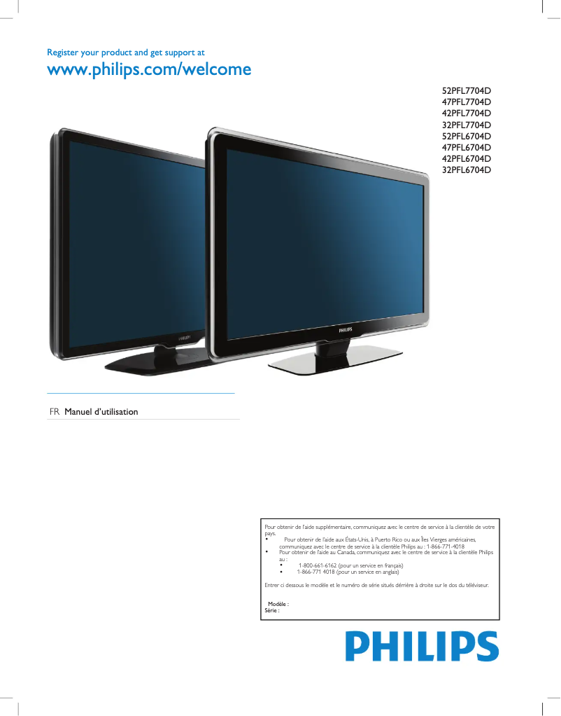 Page n°1 - Manuel utilisateur Philips 42PFL6704D