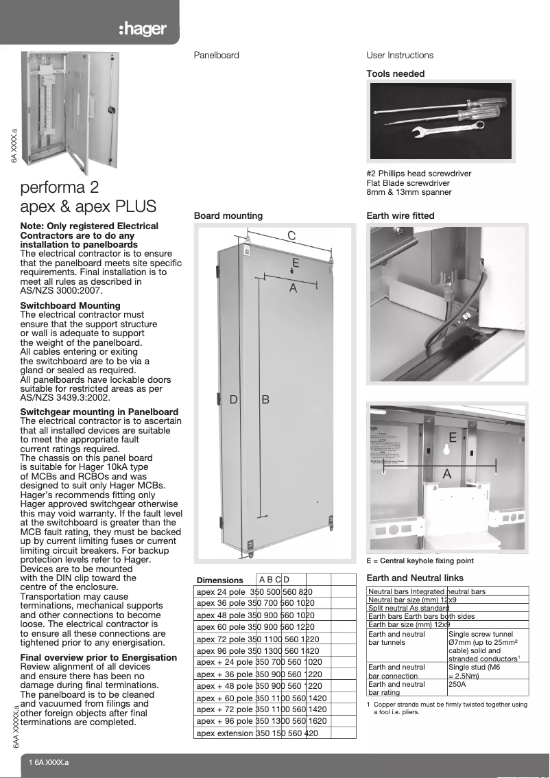 Page n°1 - Manuel utilisateur Hager JPA2400M16TW