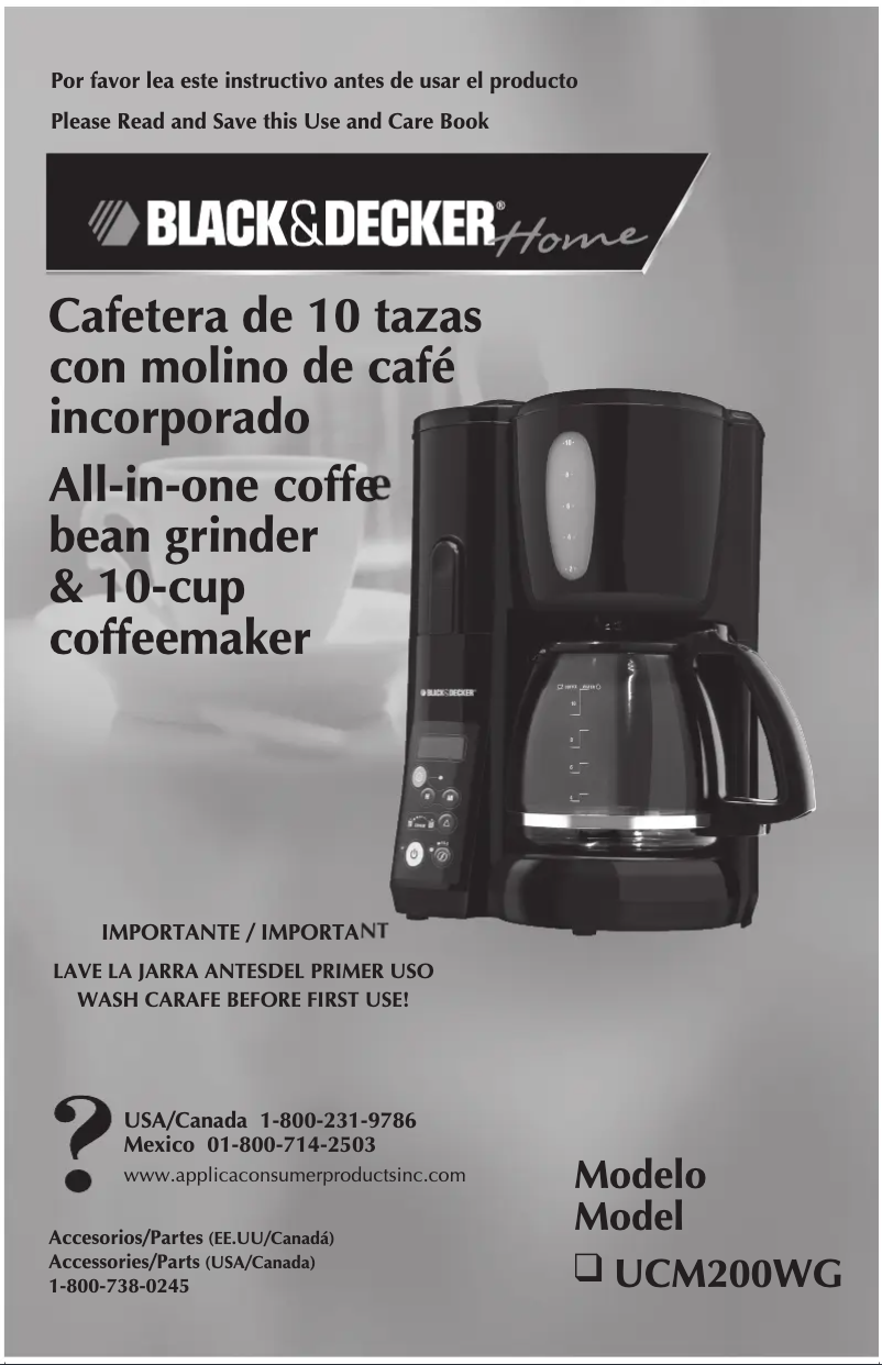 Página 1 del manual Manual de usuario Black & Decker UCM200WG