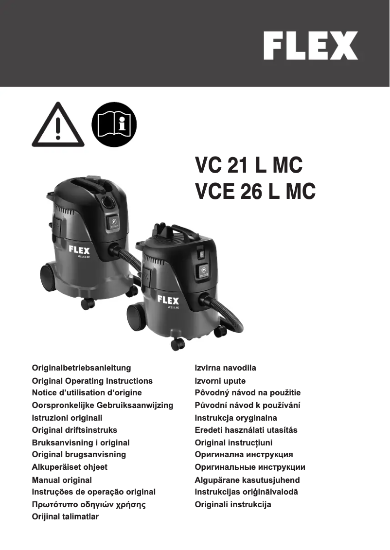 Page 1 de la notice Manuel utilisateur Flex VCE 26 MC