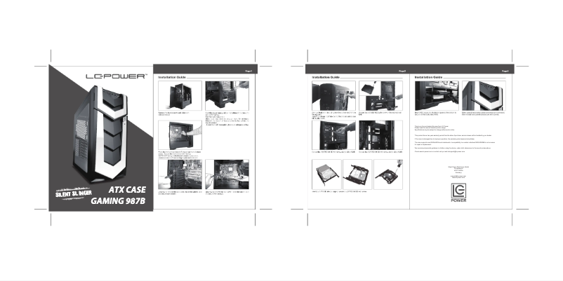Page 1 de la notice Manuel utilisateur LC-Power Gaming 987B