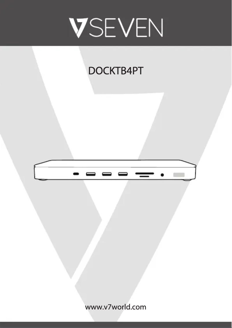 Page n°1 - Manuel utilisateur V7 DOCKTB4PT