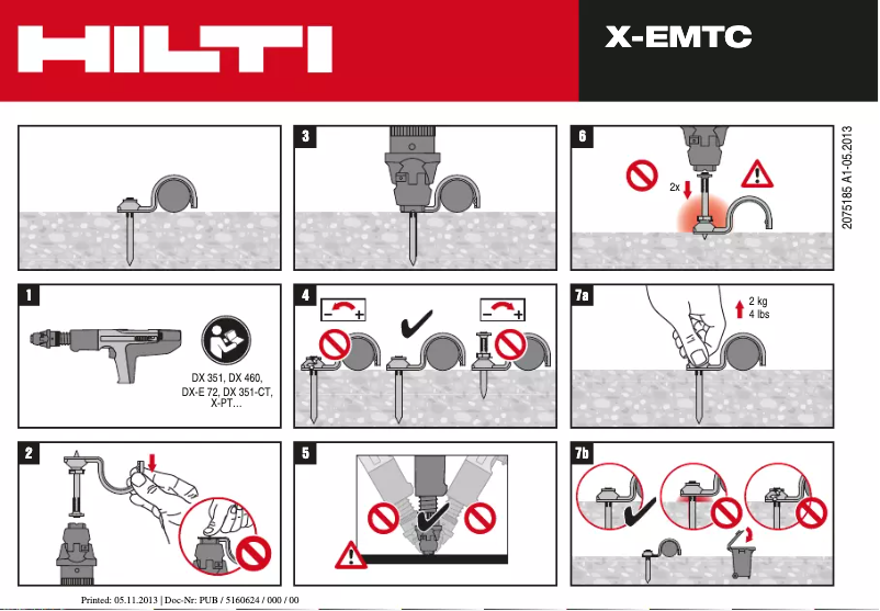 Page 1 de la notice Manuel utilisateur Hilti X-EMTC X-C