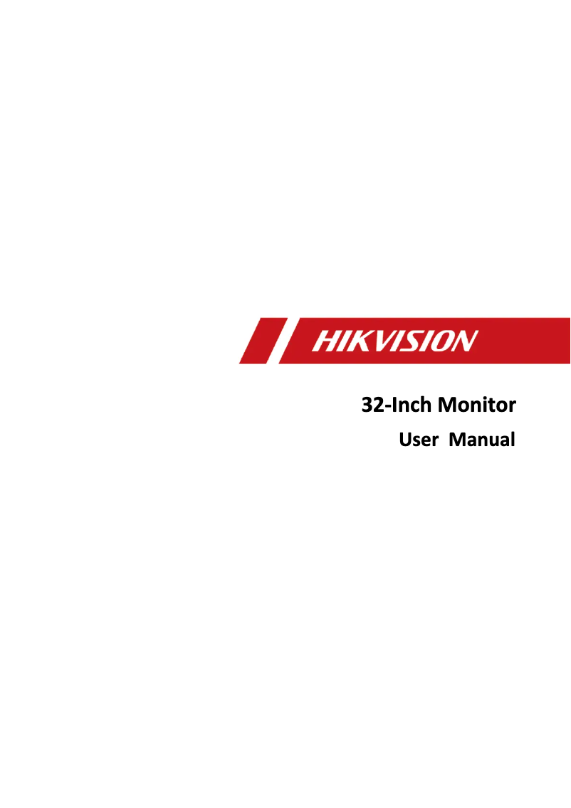 Page n°1 - Manuel utilisateur Hikvision DS-D5032F3-1V0S