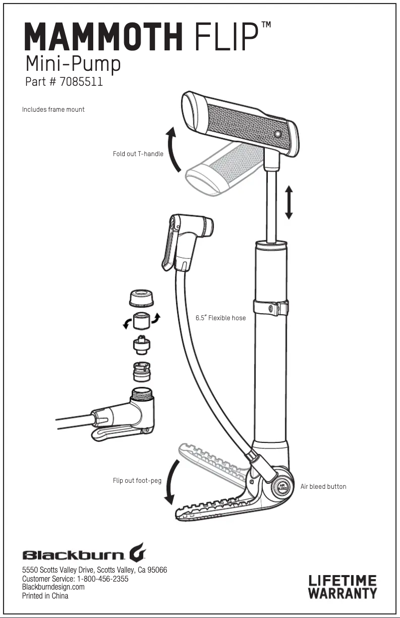 Page 1 de la notice Manuel utilisateur Blackburn Mammoth Flip