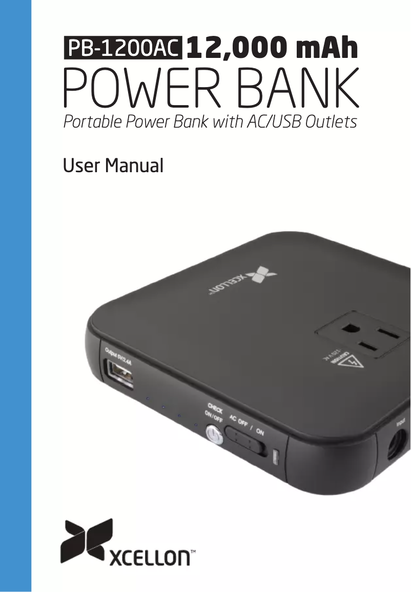 Página 1 del manual Manual de usuario Xcellon PB-1200AC
