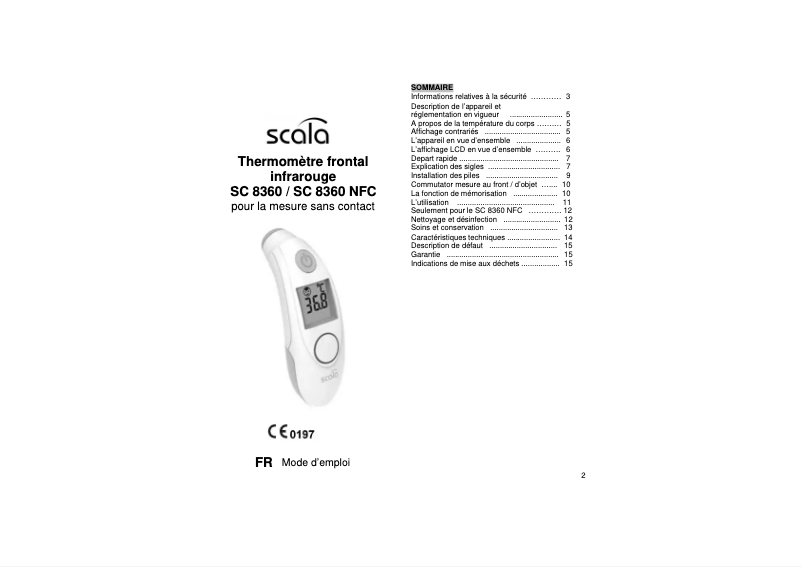 Image de la première page du manuel de l'appareil SC 8360