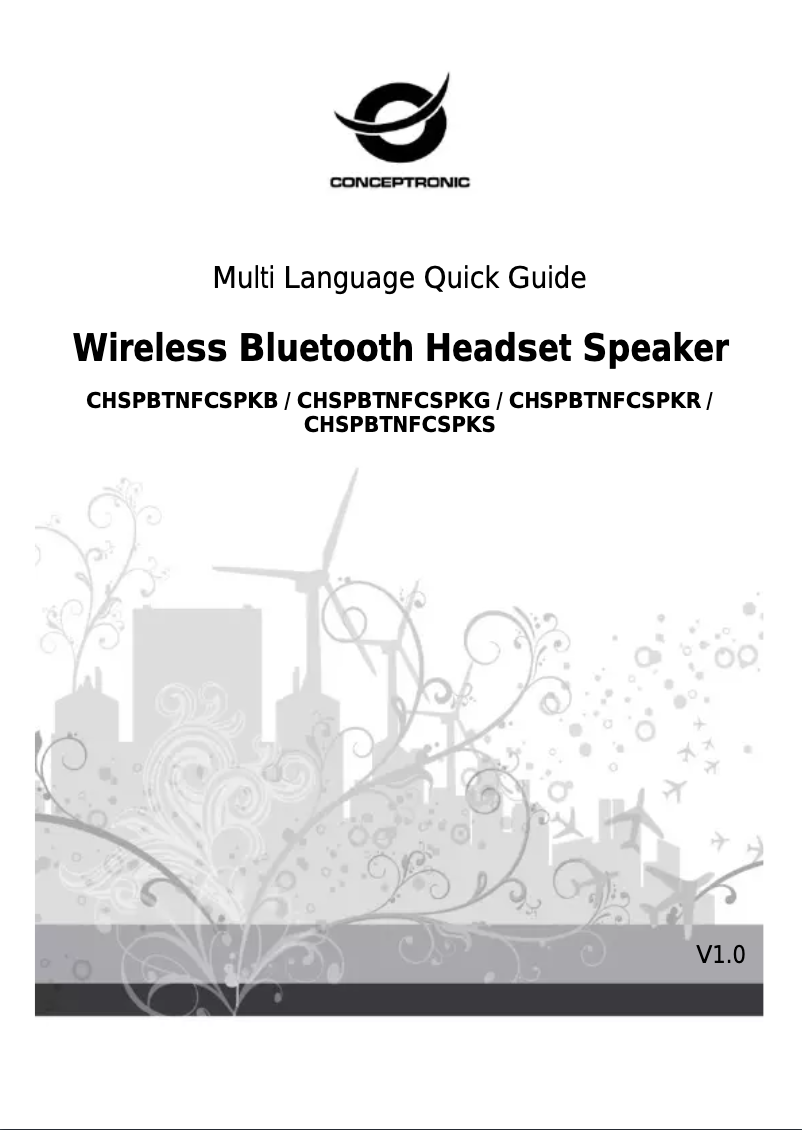 Page 1 de la notice Manuel utilisateur Conceptronic CHSPBTNFCSPKS