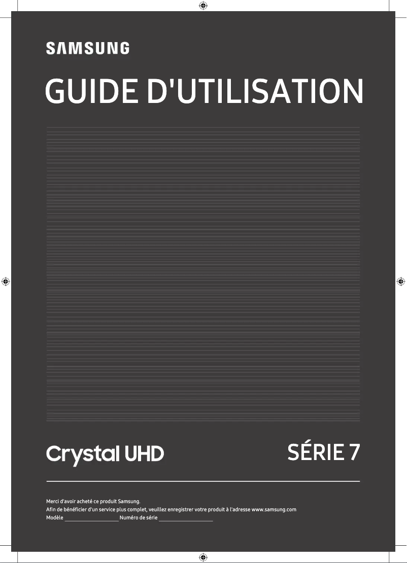 Page n°1 - Manuel utilisateur Samsung UA55TU7000K