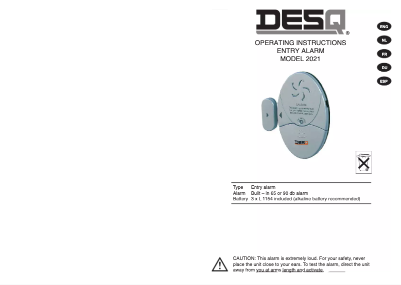 Imagen de la primera página del manual del dispositivo 2021