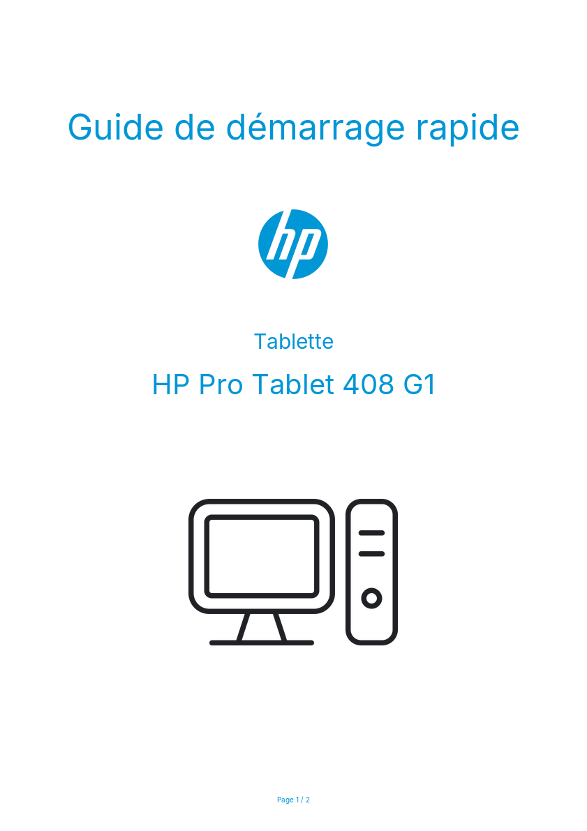 Image de la première page du manuel de l'appareil Pro Tablet 408 G1