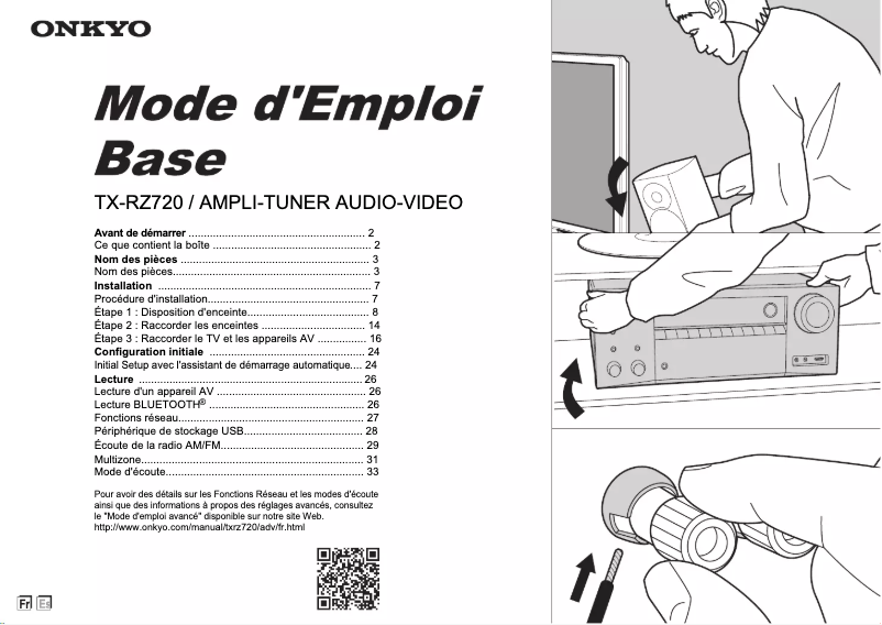 Page n°1 - Manuel utilisateur Onkyo TX-RZ720