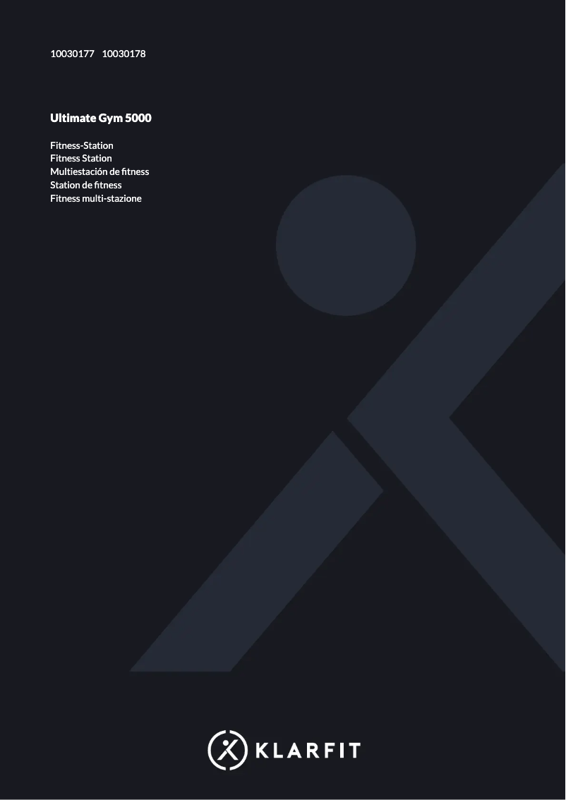 Page 1 de la notice Manuel utilisateur Klarfit Ultimate Gym 5000