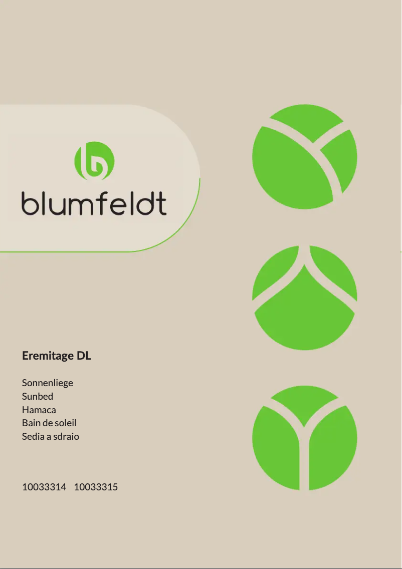Page n°1 - Manuel utilisateur Blumfeldt Eremitage