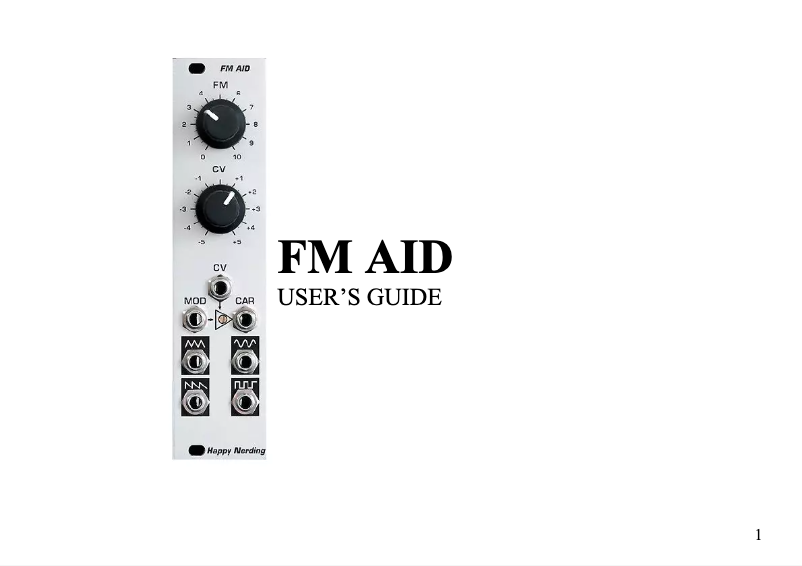 Page 1 de la notice Manuel utilisateur Happy Nerding FM AID
