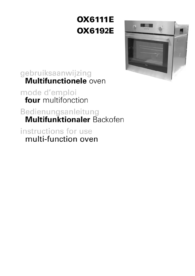 Image de la première page du manuel de l'appareil OX6192E