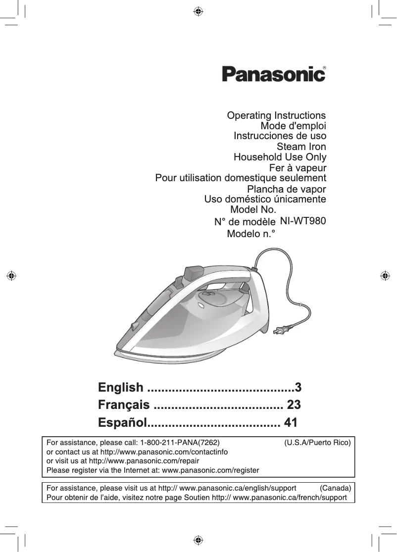 Image de la première page du manuel de l'appareil NI-WT980