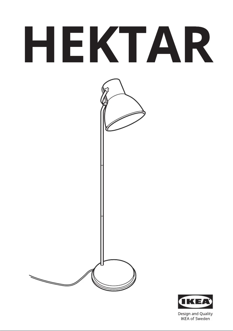 Page 1 de la notice Manuel utilisateur Ikea HEKTAR 602.165.49