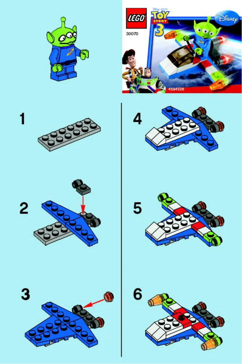 Page 1 de la notice Manuel utilisateur Lego Alien Space Ship
