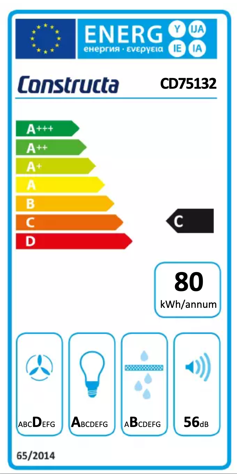 Page n°1 - Label énergétique Constructa CD75132