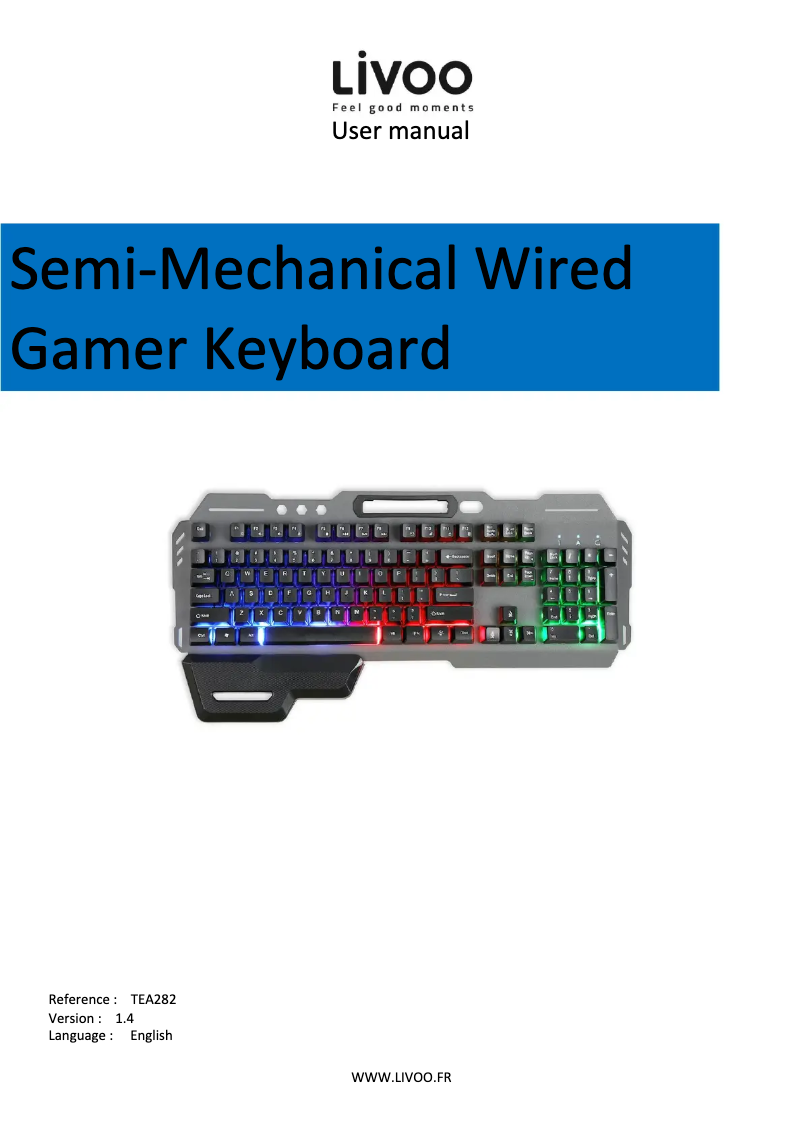 Page n°1 - Manuel utilisateur Livoo TEA282