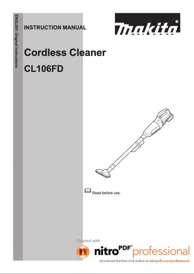 Page 1 de la notice Manuel utilisateur Makita CL106FDZW