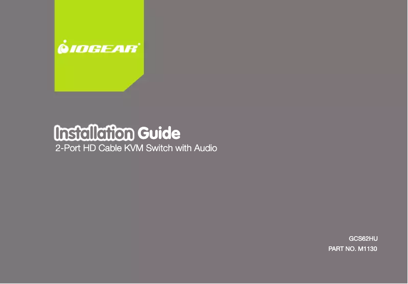 Page n°1 - Manuel utilisateur iogear GCS62HU