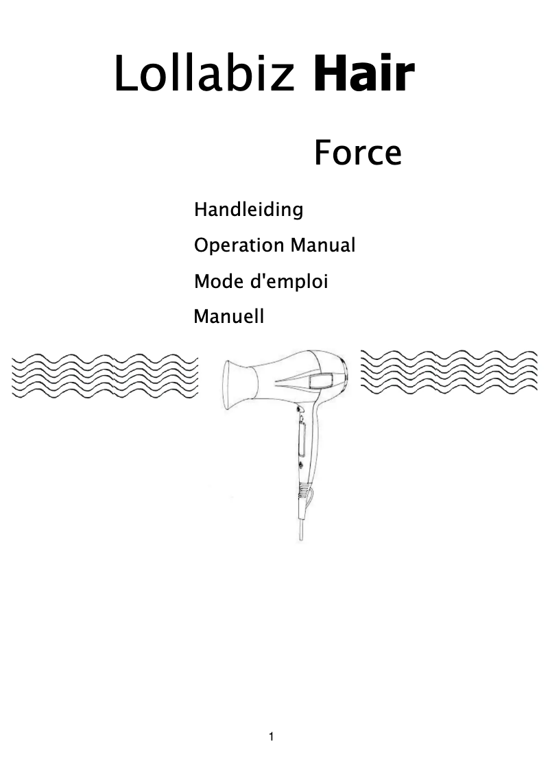 Image de la première page du manuel de l'appareil Force