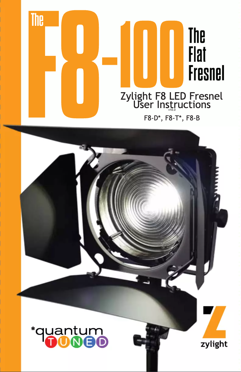 Página 1 del manual Manual de usuario Zylight F8-100