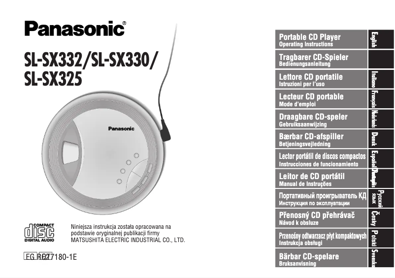 Página 1 del manual Manual de usuario Panasonic SL-SX332