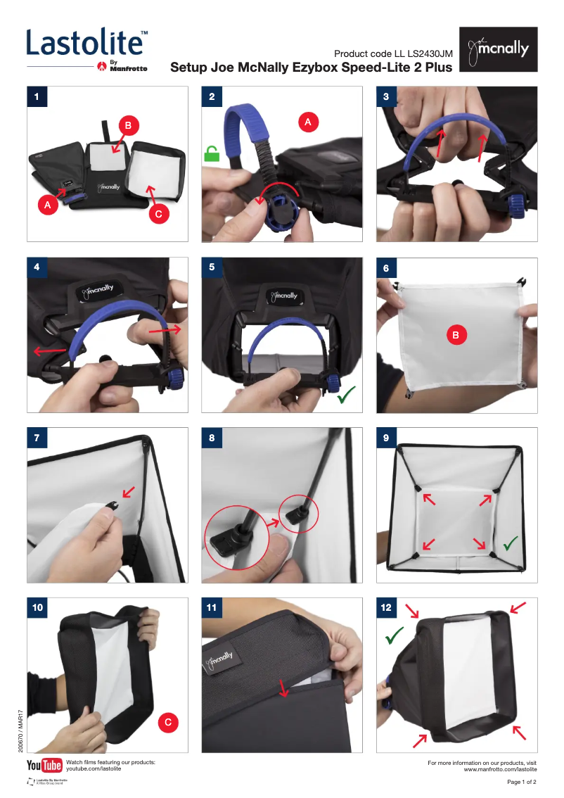 Página 1 del manual Manual de usuario Lastolite LS2430JM