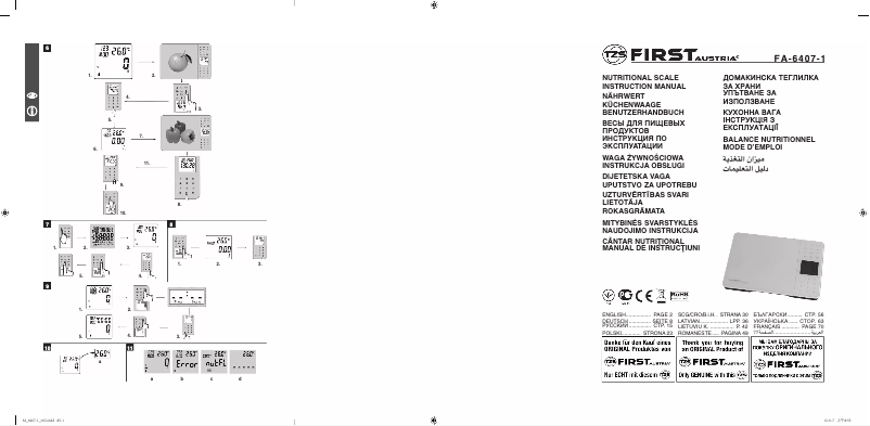 Page 1 de la notice Manuel utilisateur First Austria FA-6407-1