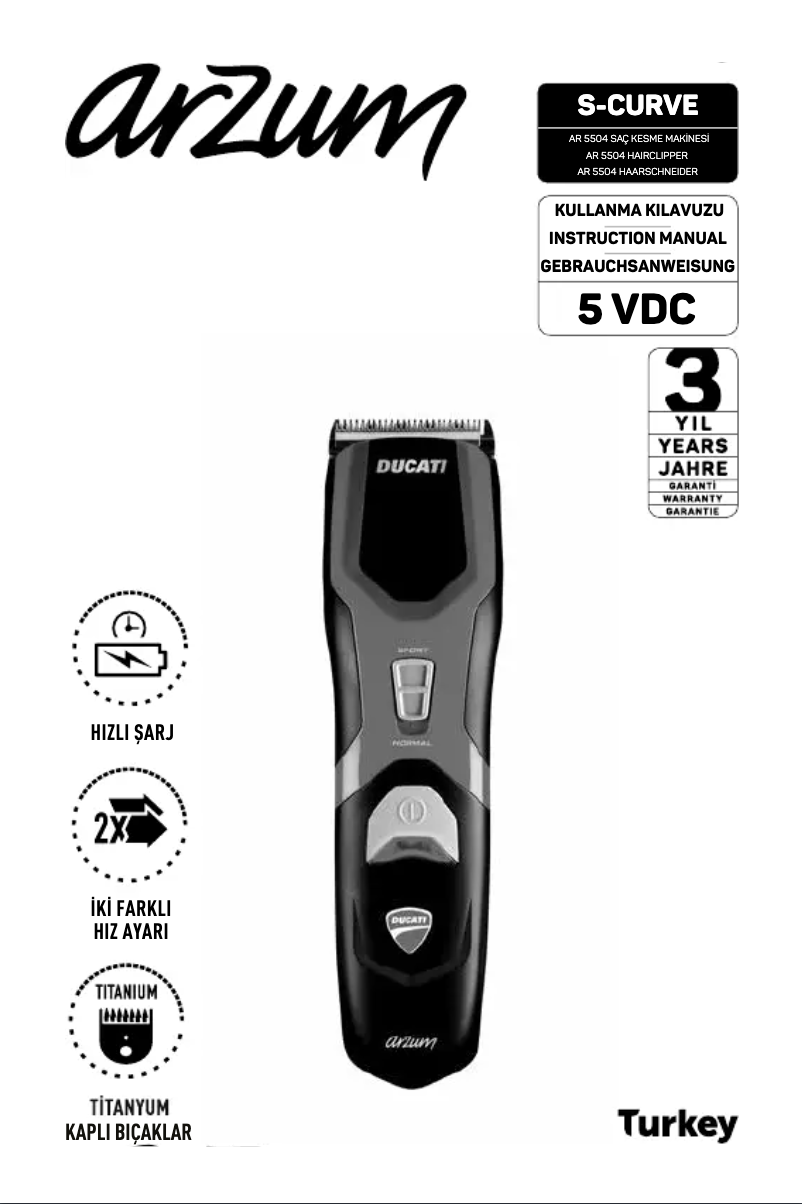 Page n°1 - Manuel utilisateur Arzum AR5504