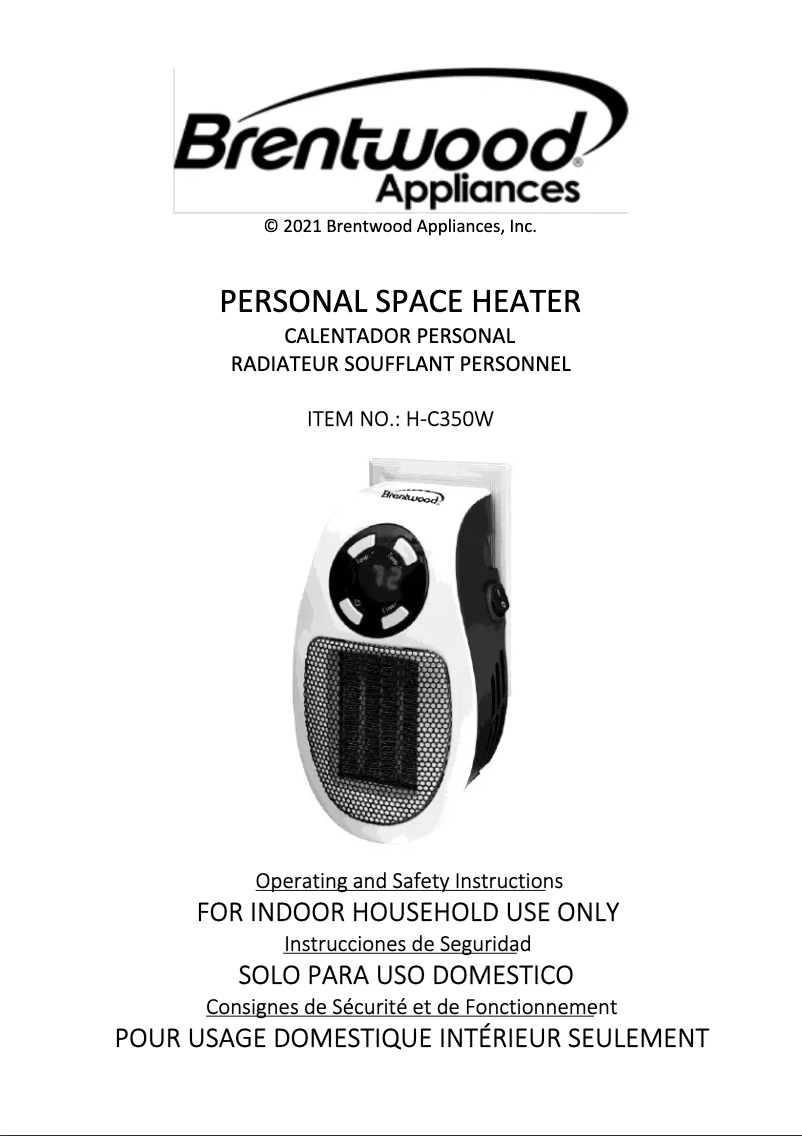 Image de la première page du manuel de l'appareil H-C350W