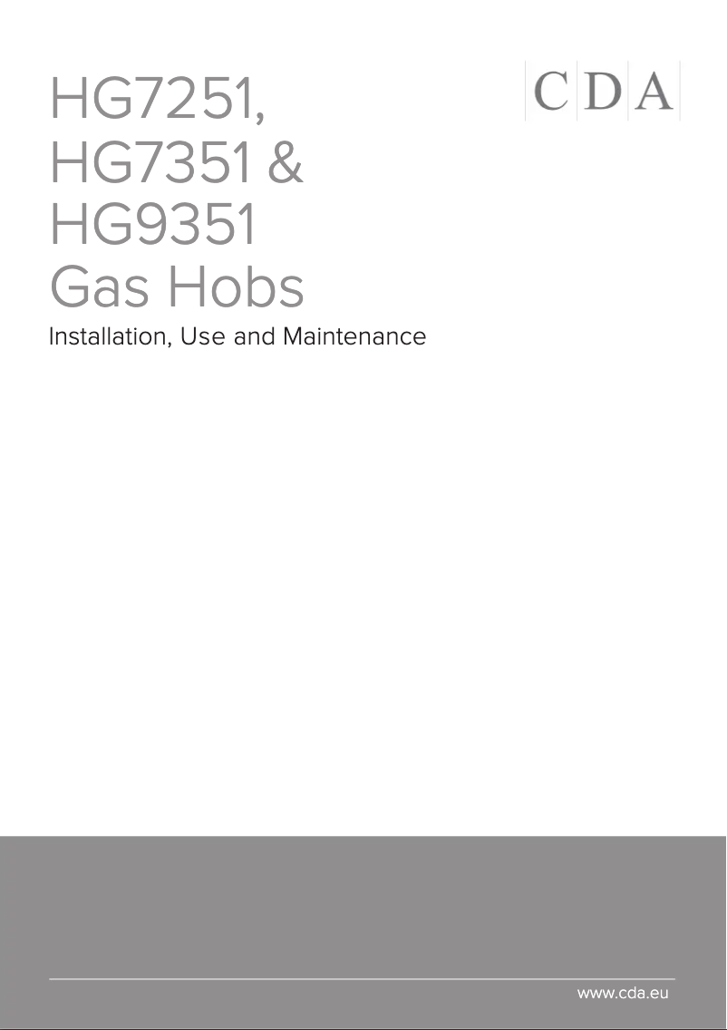 Page 1 de la notice Manuel utilisateur CDA HG9351SS