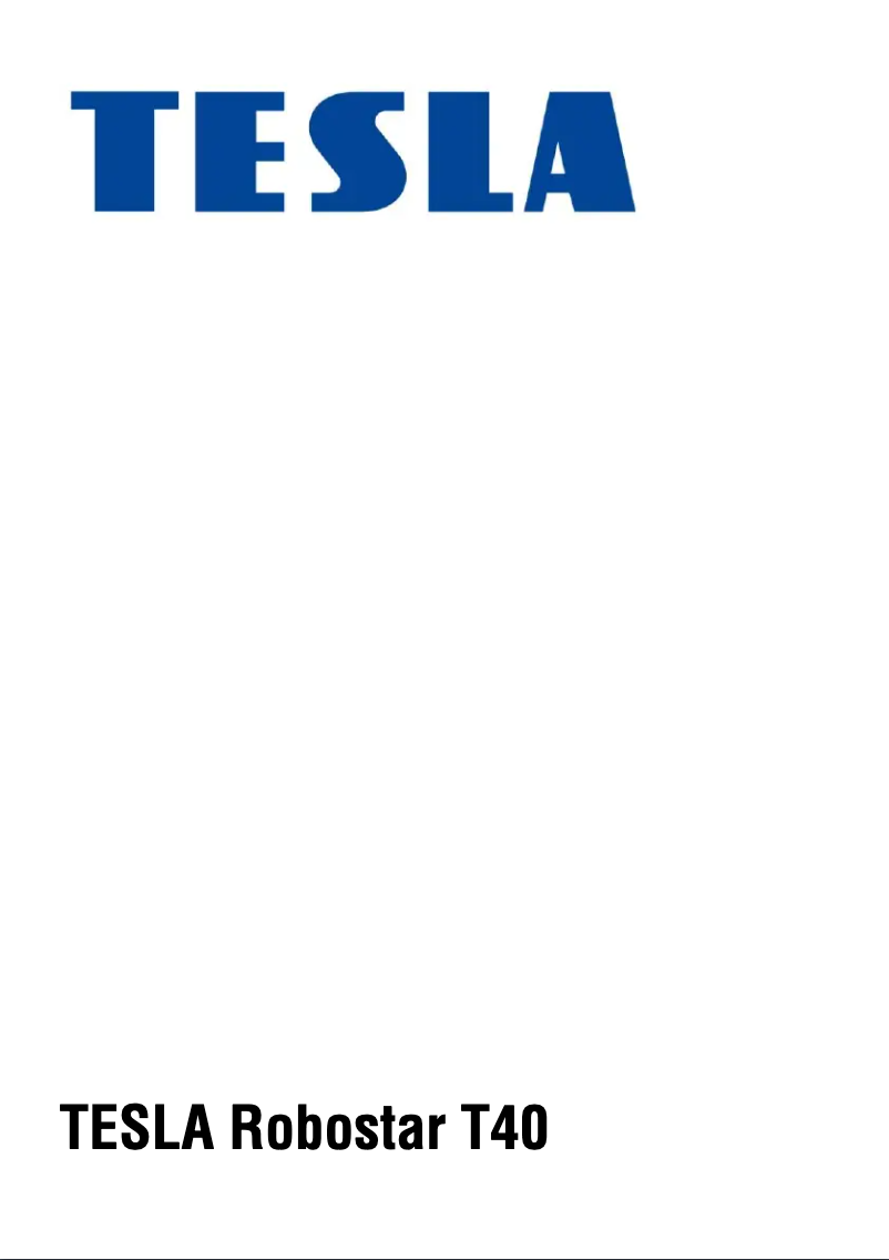 Page 1 de la notice Manuel utilisateur Tesla RoboStar T40
