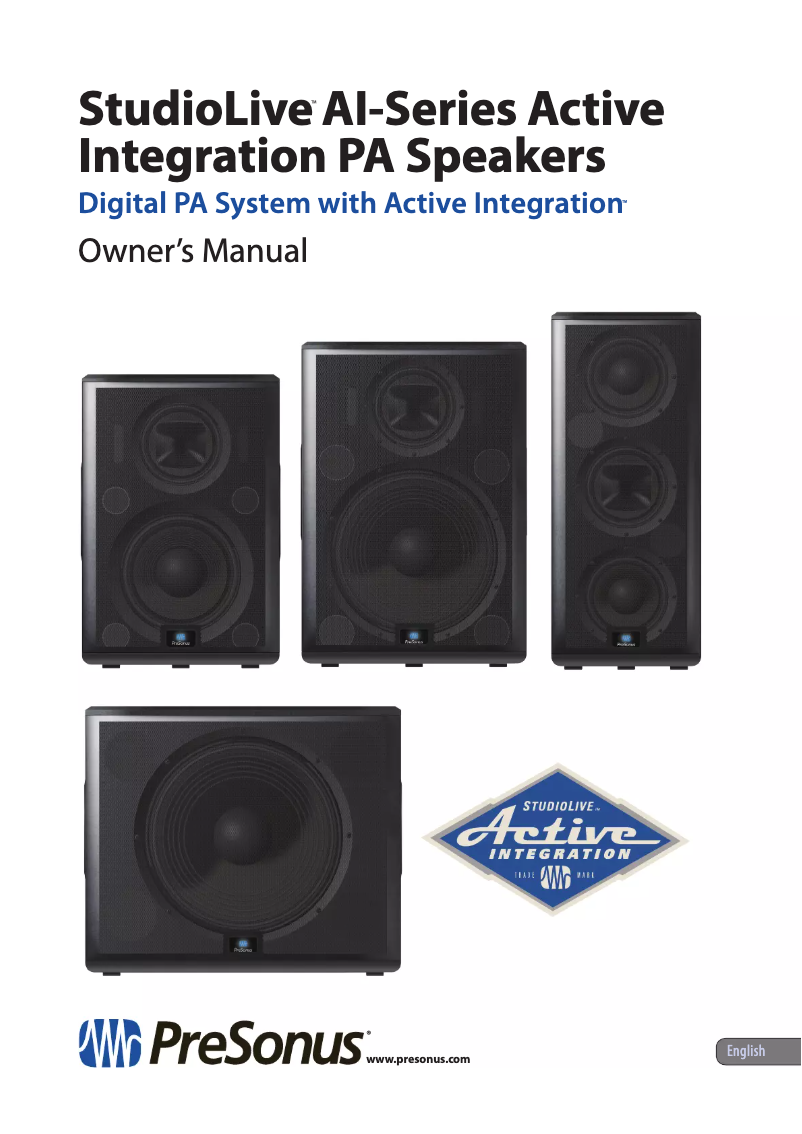 Imagen de la primera página del manual del dispositivo ​​​StudioLive 328AI