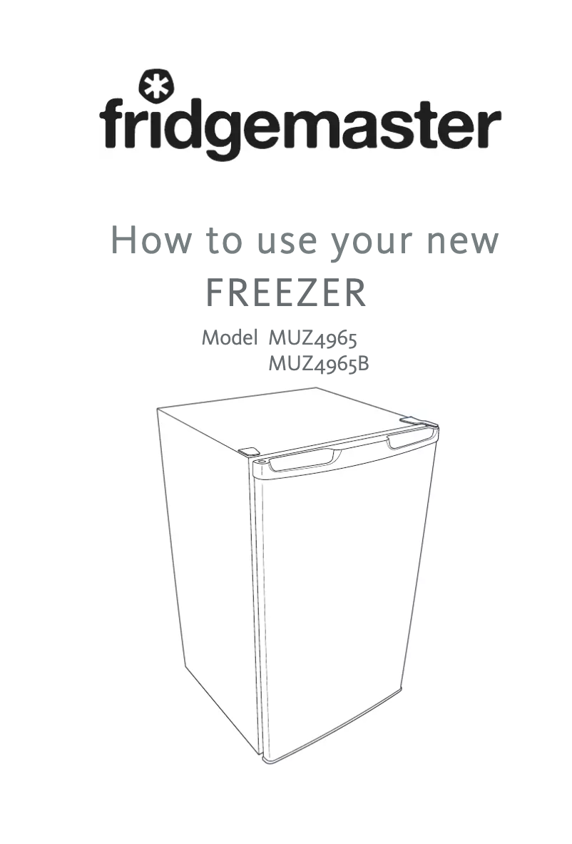 Page n°1 - Manuel utilisateur Fridgemaster MUZ4965