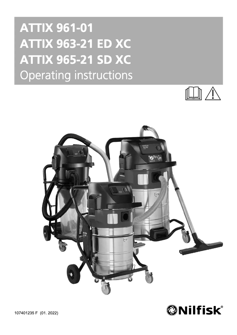 Page 1 de la notice Manuel utilisateur Nilfisk ATTIX 965-21 SD XC