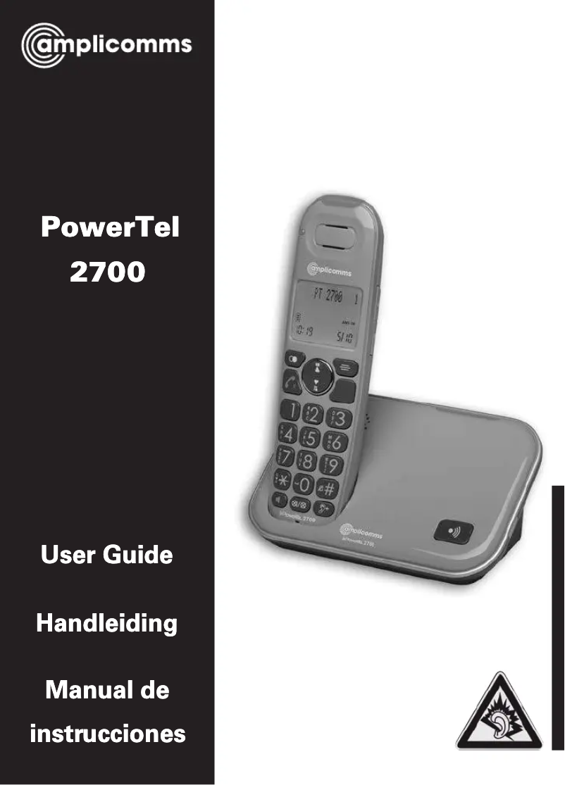 Page n°1 - Manuel utilisateur Amplicomms PowerTel 2701