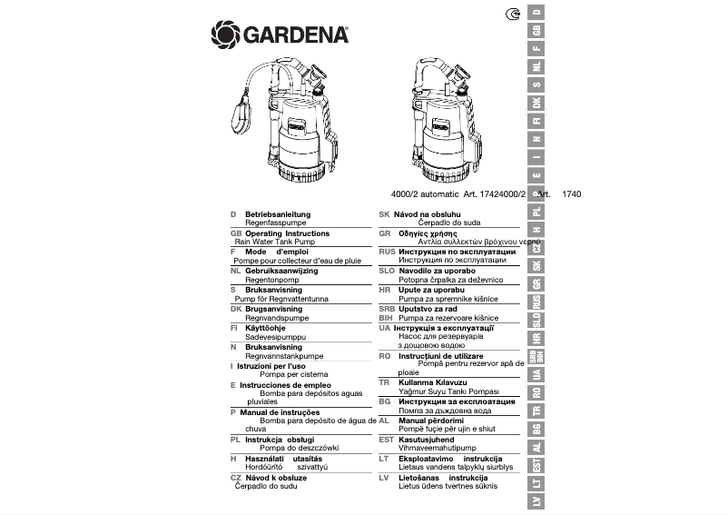 Página 1 del manual Manual de usuario Gardena 4000/2