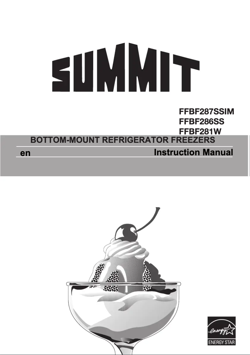 Page n°1 - Guide d'installation Summit FFBF281W