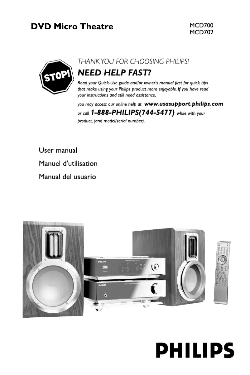 Página 1 del manual Manual de usuario Philips MCD702