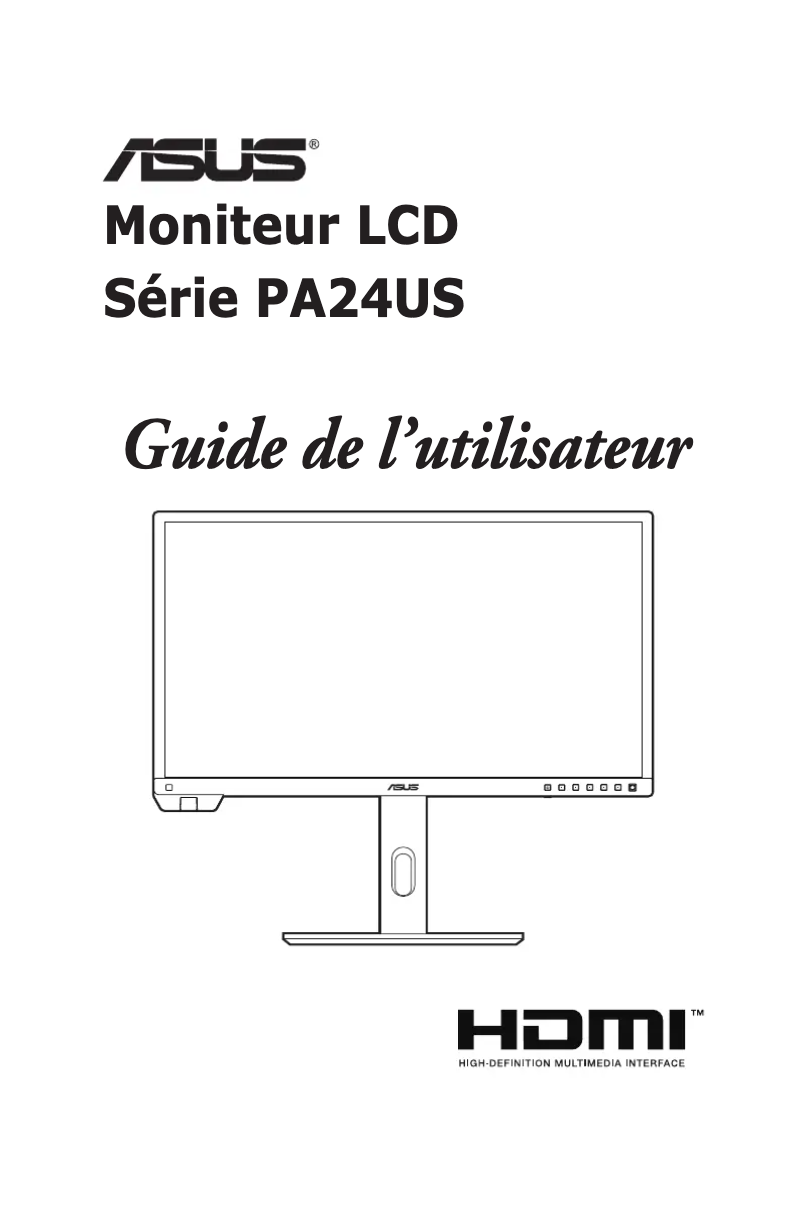 Image de la première page du manuel de l'appareil ProArt PA24US