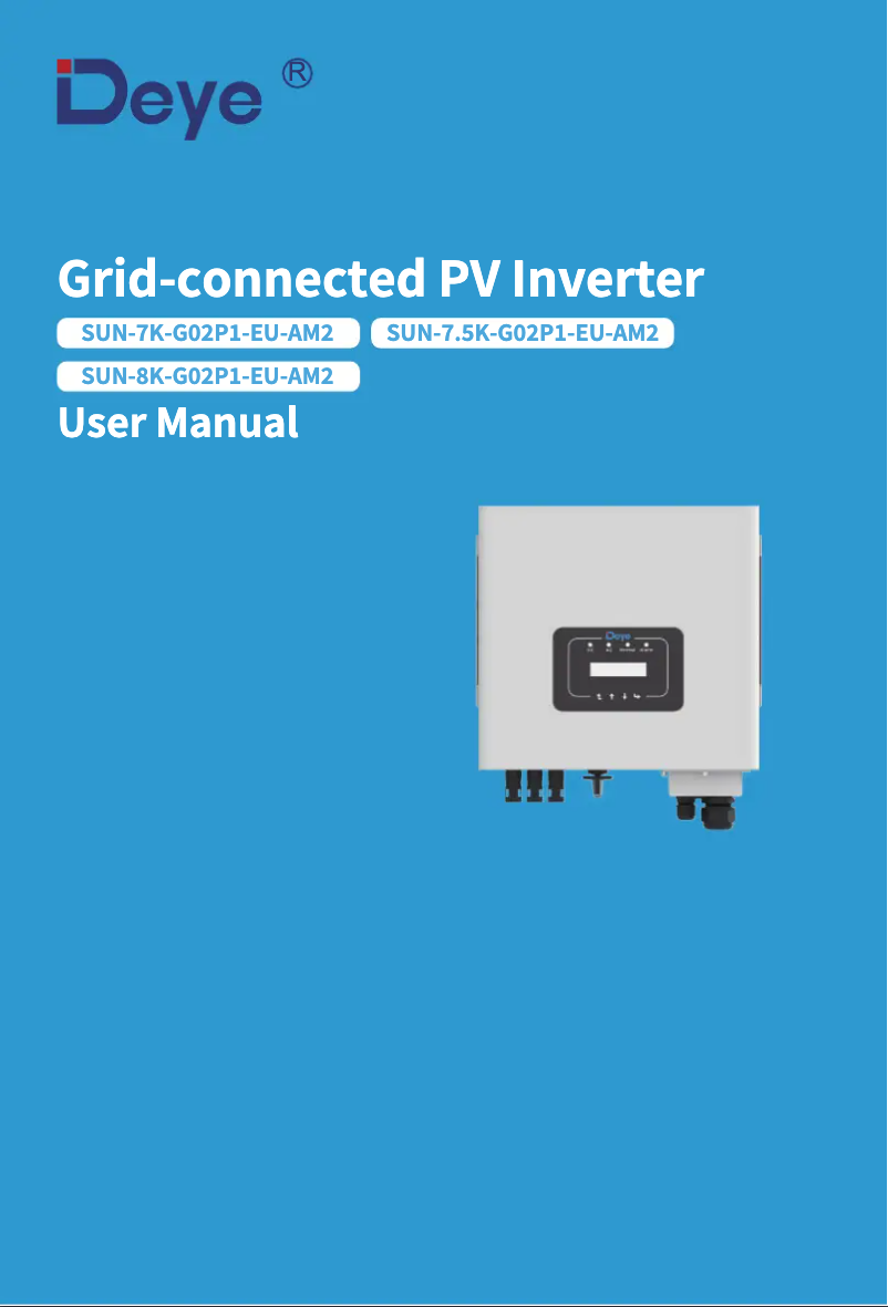 Page 1 de la notice Manuel utilisateur Deye SUN-7K-G02P1-AU-AM2