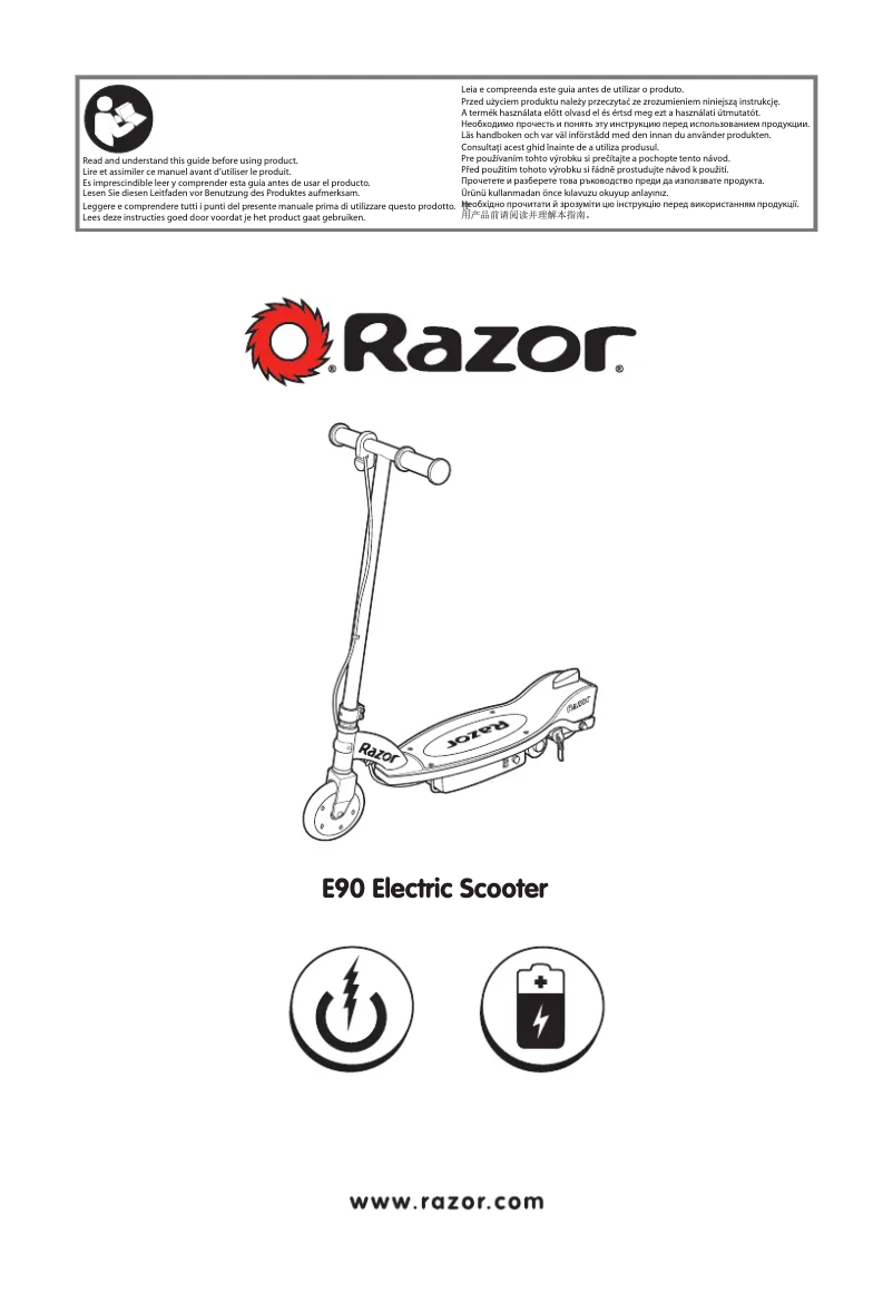 Page 1 de la notice Manuel utilisateur Razor E90
