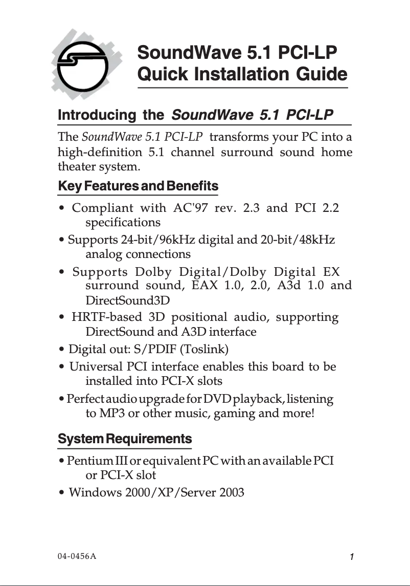 Page n°1 - Manuel utilisateur Sigma LP-000022-S1